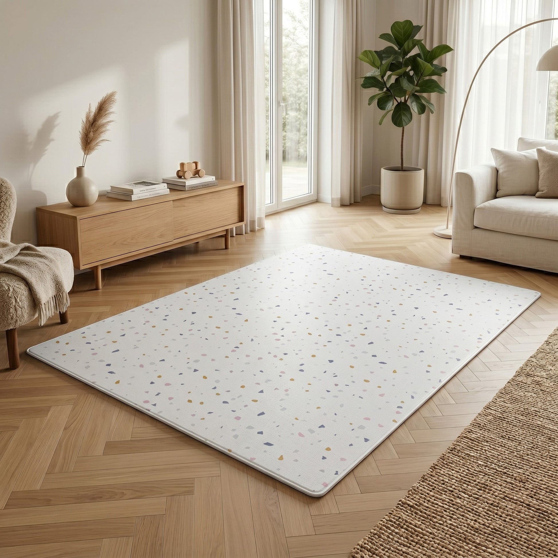 Tumlemåtten Legemåtte – Rainbow & Terrazzo (140 x 200 cm)