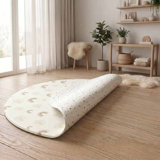 Tumlemåtten Legemåtte – Rainbow & Terrazzo (Ø140 CM)