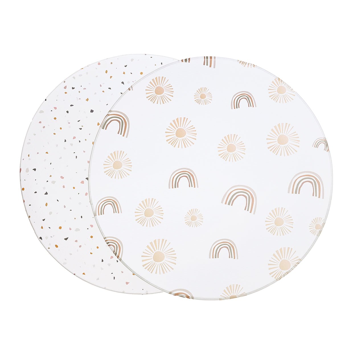 Tumlemåtten – Rainbow & Terrazzo (Ø140 CM)