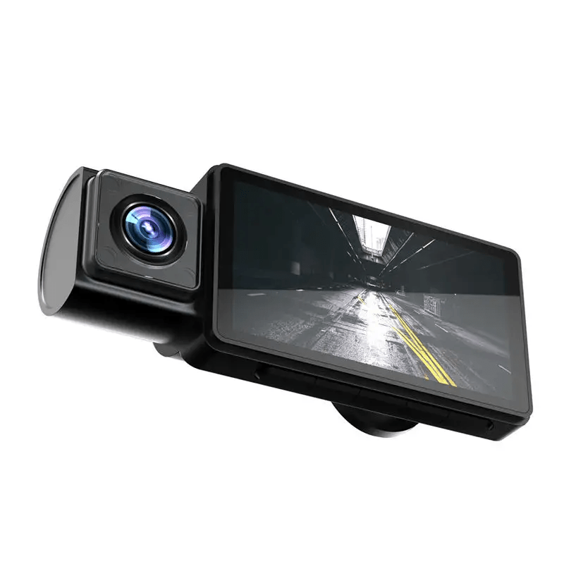 2K Dashcam med 3 kameraer & 3'' IPS skærm, Bevægelses censor og meget mere!