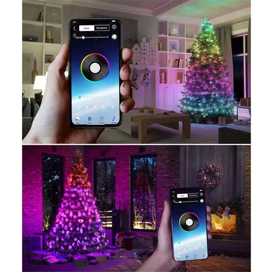 App-styret RGB juletræslyskæde
