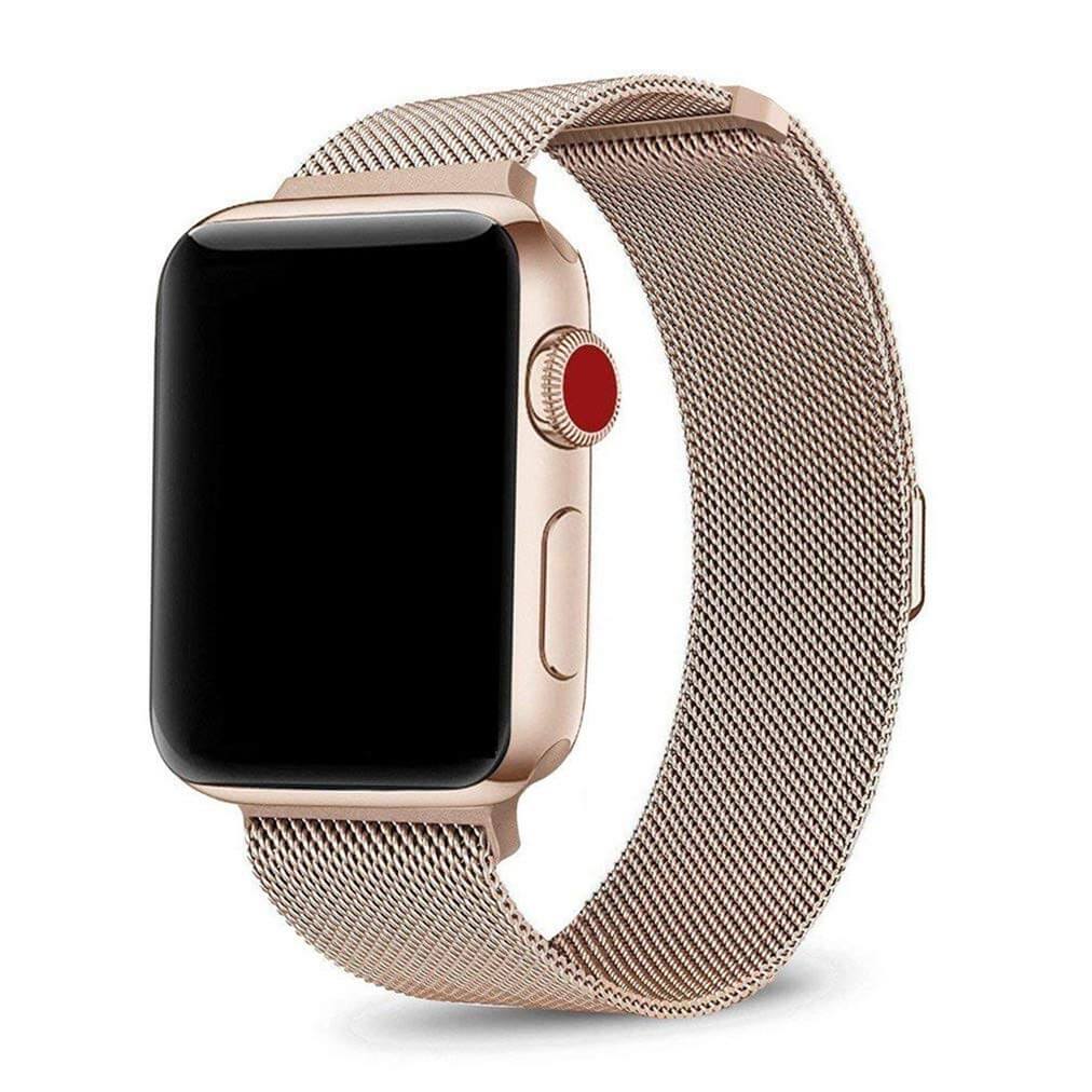 Apple Watch Mesh Rem i Rustfri Stål – Guld (42/44 mm)