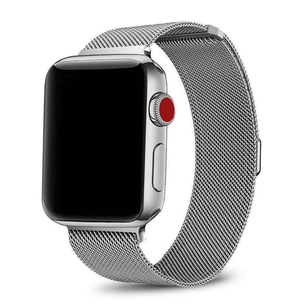 Apple Watch Mesh Rem i Rustfri Stål – Sølv (38/40 mm)