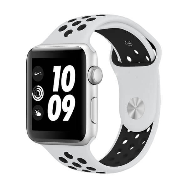 Apple Watch Sports Rem – Hvid/Sort (42/44 mm)