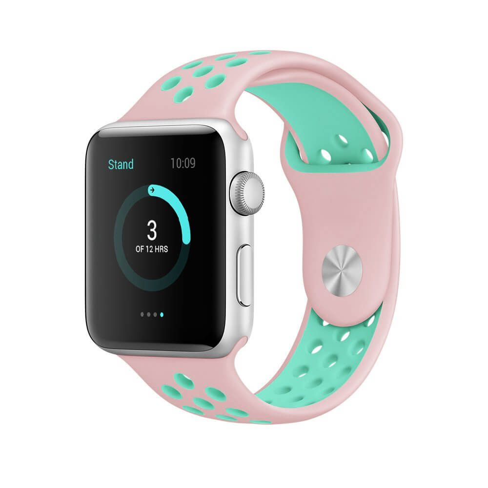 Apple Watch Sports Rem – Pink/Grøn (38/40 mm)