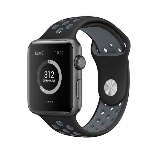 Apple Watch Sports Rem – Sort/Grå (42/44 mm)