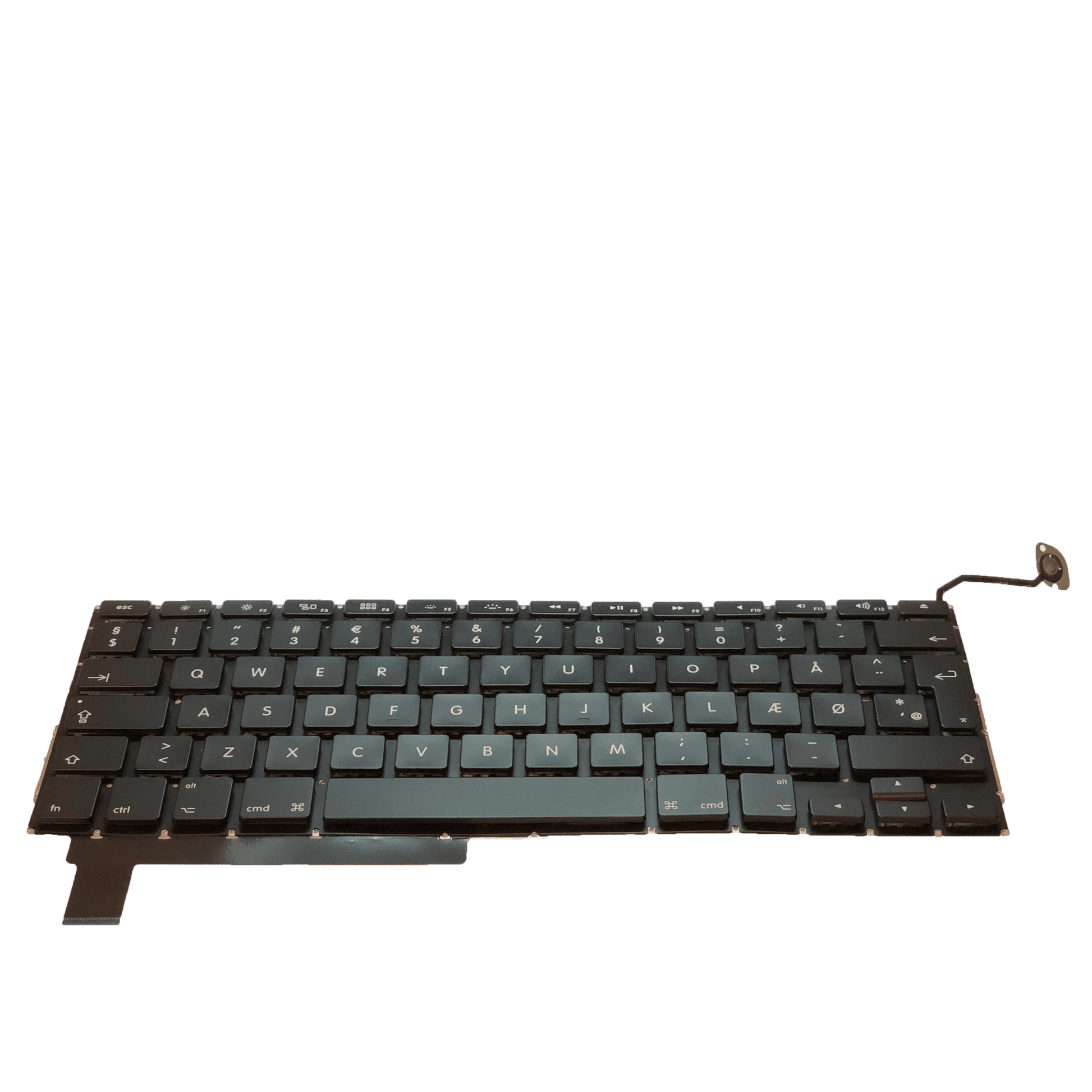 DK Layout Keyboard til MacBook Pro 15” 2009 - 2012 A1286