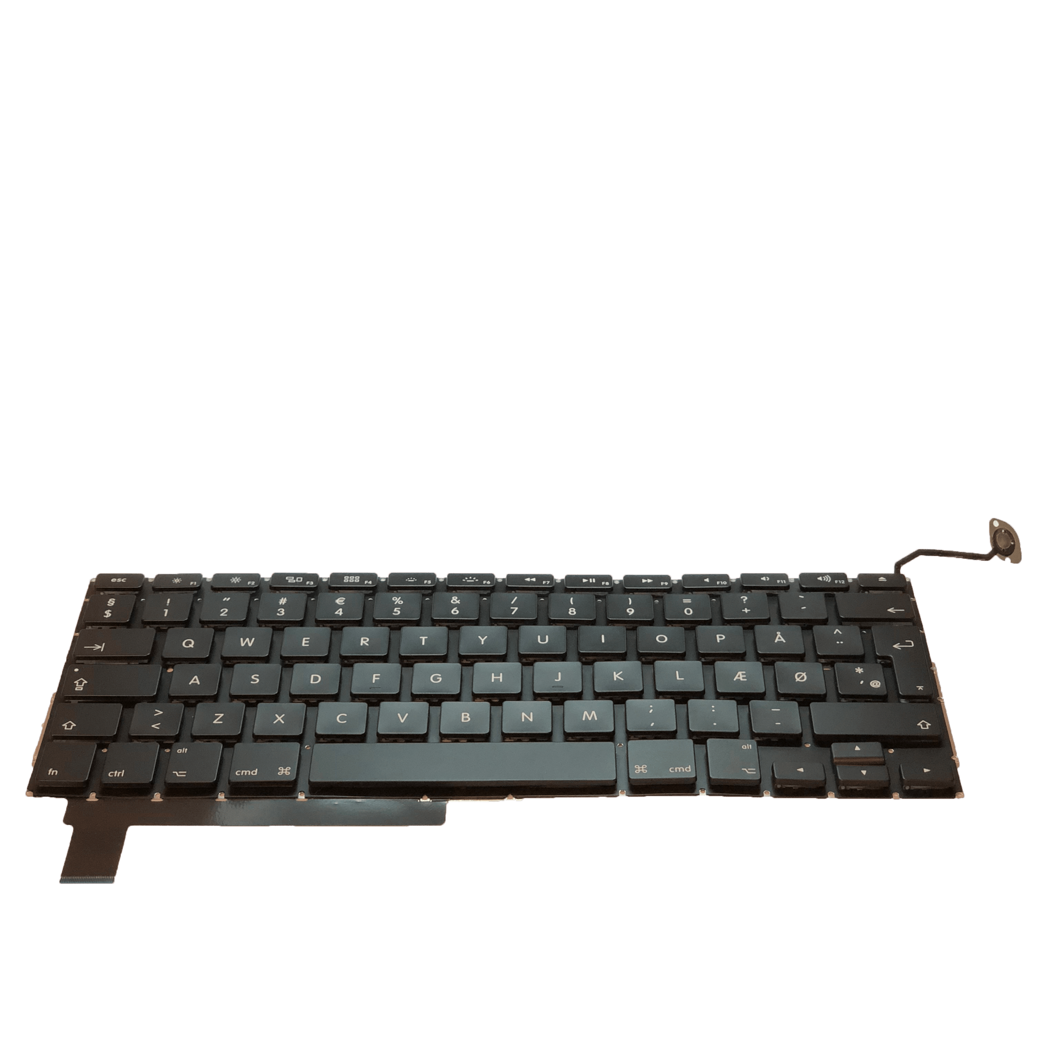DK Layout Keyboard til MacBook Pro 15” 2009-2012 A1286