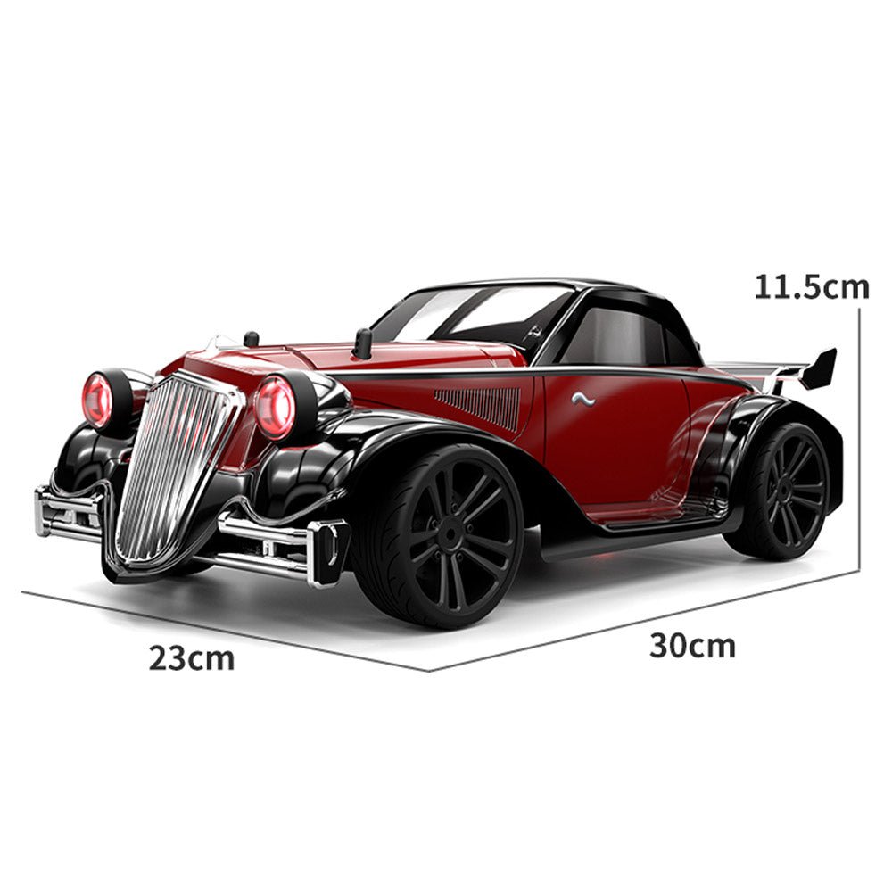 High end Retro 4WD RC Bil – 35KM/H Vandafvisende med 2.4GHz Fjernstyring og LED Lys