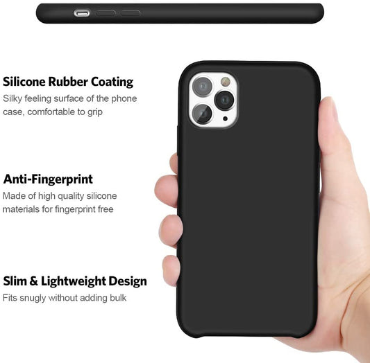 IPHONE 11 Pro Max LIQUID SILIKONE COVER - Black