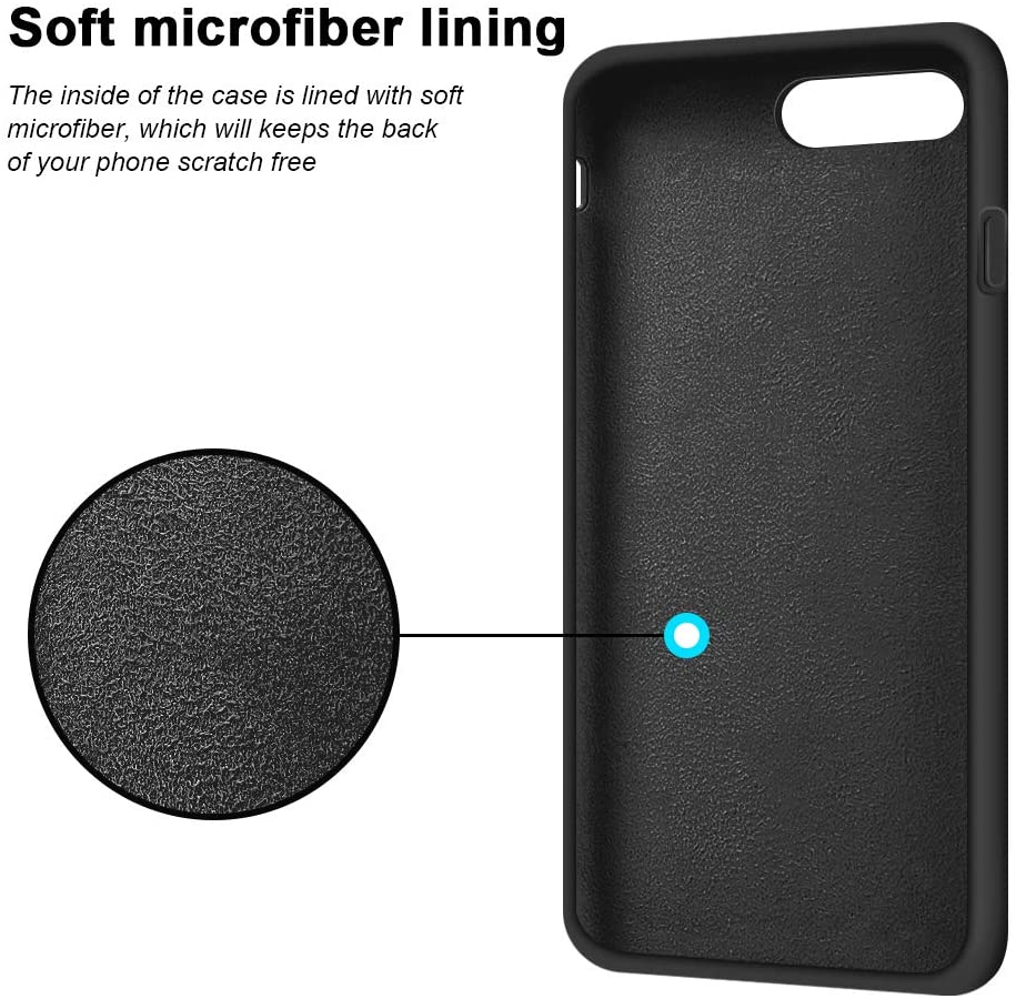 IPHONE 7+/8+ LIQUID SILIKONE COVER - Sort