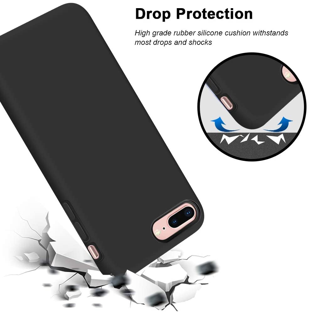 IPHONE 7+/8+ LIQUID SILIKONE COVER - Sort