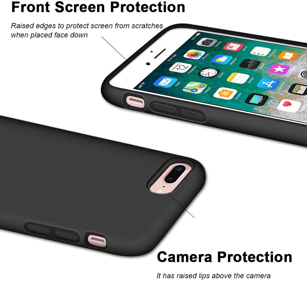 IPHONE 7+/8+ LIQUID SILIKONE COVER - Sort