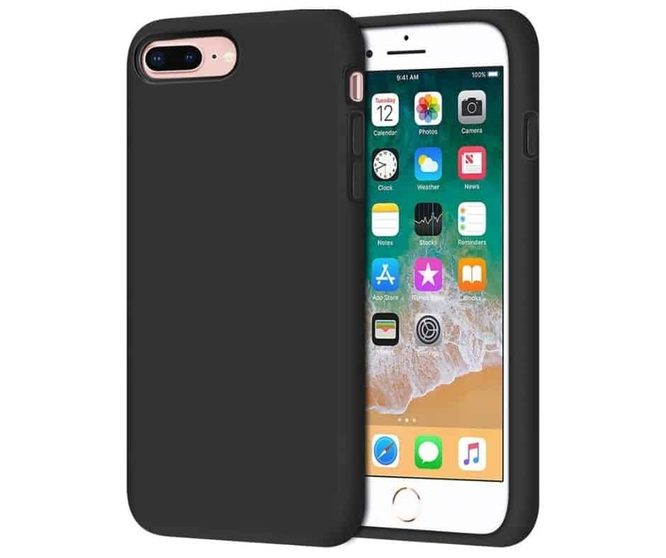 IPHONE 7+/8+ LIQUID SILIKONE COVER - Sort