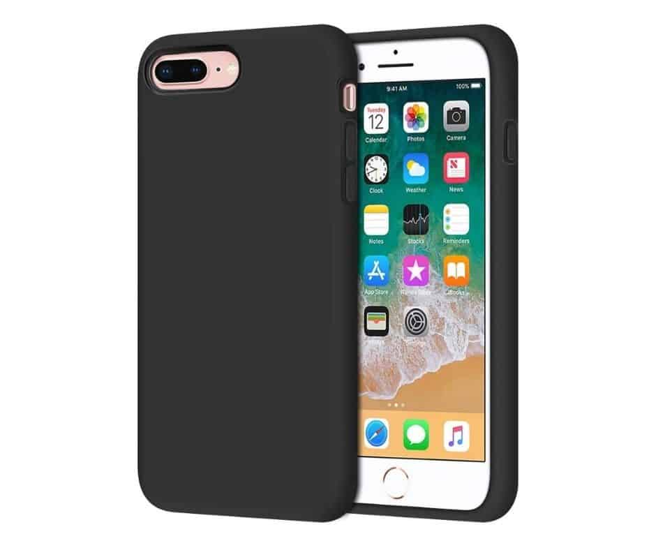 IPHONE 7+/8+ LIQUID SILIKONE COVER - Sort