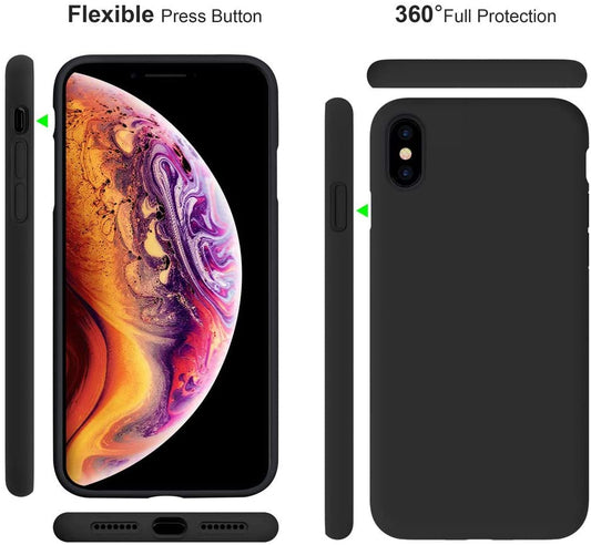 IPHONE XS Max LIQUID SILIKONE COVER - Sort