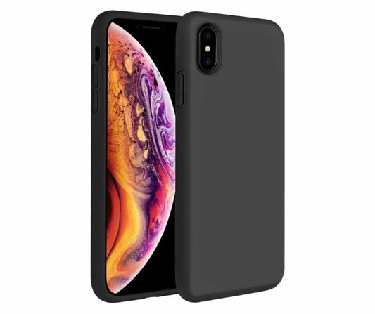 IPHONE XS Max LIQUID SILIKONE COVER - Sort