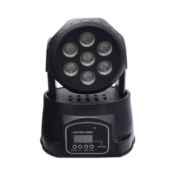 Kraftig Roterende Moving head lampe 100w 7 RGB LED - Musikstyret / DMX / Fjernbetjent