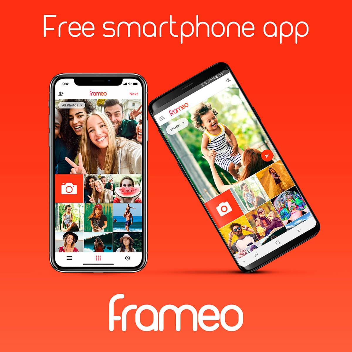 Premium App styret Frameo Fotoramme 10,1" - Slim M/Touch