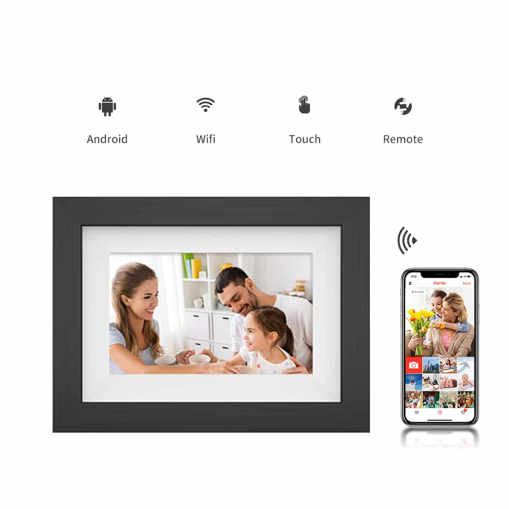 Premium App styret Frameo Fotoramme 10,1" - Slim M/Touch