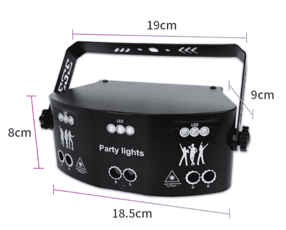 Rave Party - 4-i-1 Laser, Scanner, UV, &amp; Strobe Scene/ Diskoteks belysning
