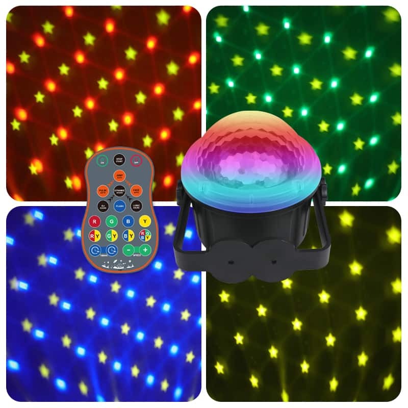 Rave Party - Compact Disko lys med 18 funktioner!