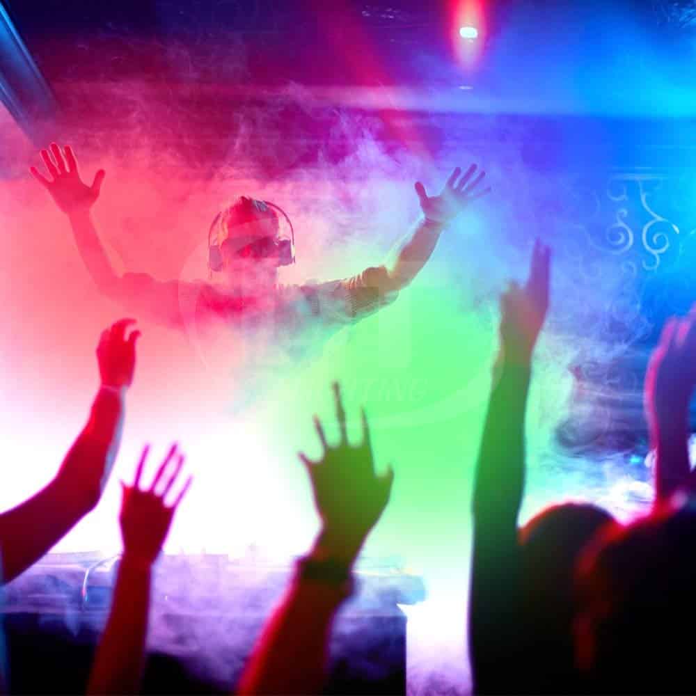 Rgb Rave Rave Party Røgmaskine - Med indbygget RGB Lys