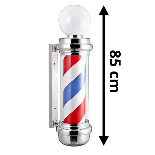 Skinfade Barbershop Pole 85 Cm høj - Roterende Skilt til Barberer og frisører