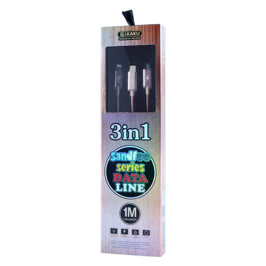 Smart 3 i 1 Oplader - Type C, Lightning & Micro USB